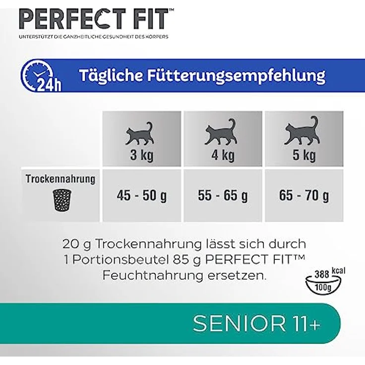 Perfect Fit PERFECT FIT™ Katze Beutel Senior 11+ mit Huhn, 3x2,8kg, zur Unterstützung von Haut, Fell und Verdauung – Bild 3