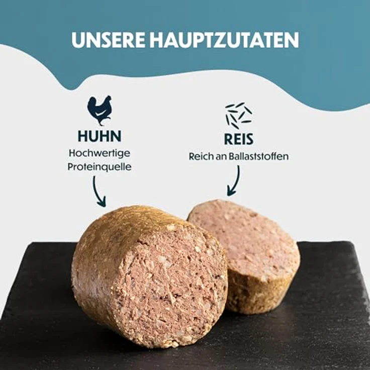 PrimaDog Hundewurst mit Huhn & Reis, weizenfrei und schnittfest, 800 g, nahrhaft für ausgewachsene Hunde – Bild 4