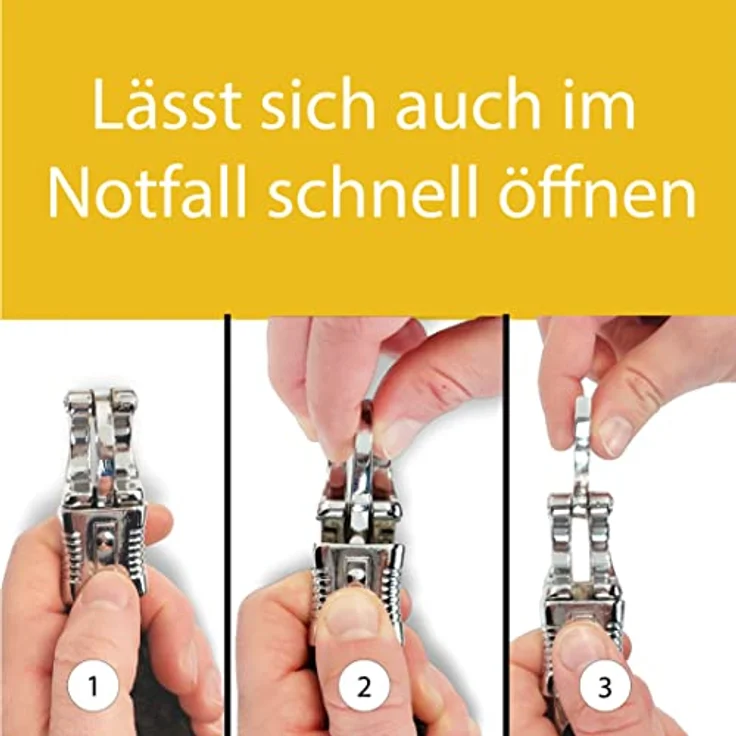 Pferdelinis Führstrick mit Panikhaken für Pferd, Anbindestrick in Gelb, robuster Baumwollstoff, ideal für Pferd, Pony, Esel, Ziege – Bild 5