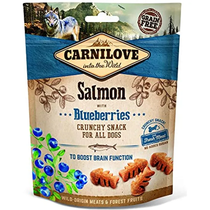 Carnilove Canine Crunchy Snack Lachs Cranberry, Hundesnack Box 6 x 200 g, 1200 g