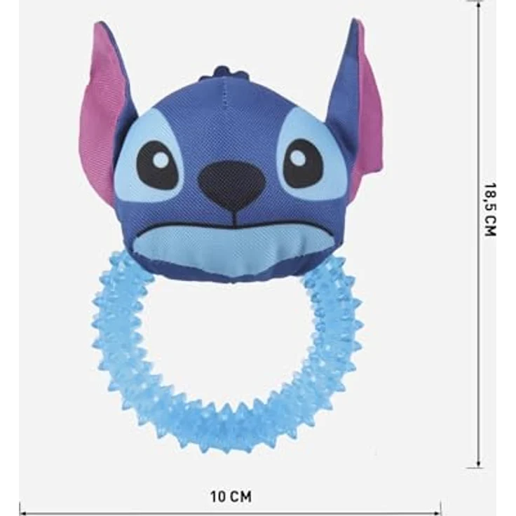Cerdá Cerda Pets Dog Teether Stitch, Kauspielzeug für Hunde aus EVA, blau, mit Zahnpflege und Klang, 13 x 6 x 22 cm – Bild 5