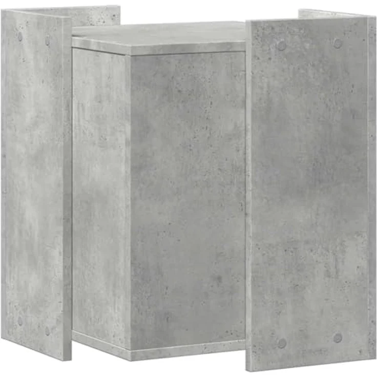 vidaXL Katzentoilette Betongrau 42x42x51 cm Holzwerkstoff – Bild 8