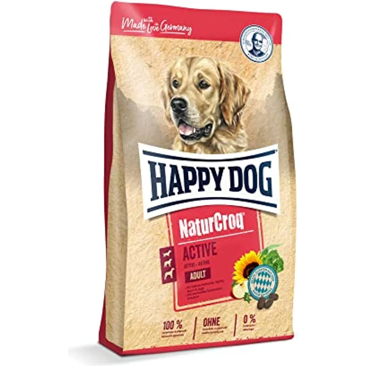 Happy Dog 60530 NaturCroq Active, Alleinfutter mit regionalen Kräutern für ausgewachsene Hunde, 15 kg – Bild 1