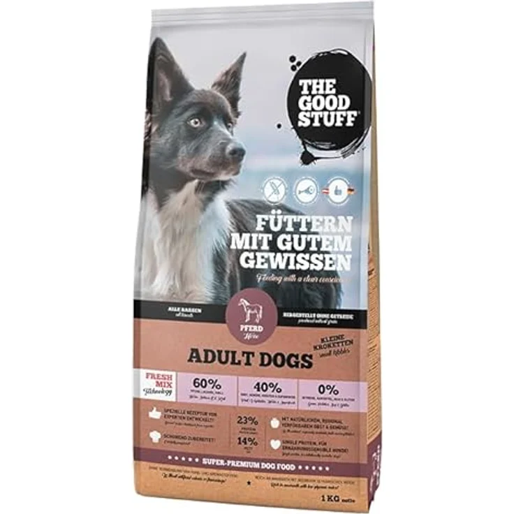 The Goodstuff Minis Adult Pferd, Hunde-Trockenfutter 1kg mit hohem Fleischanteil und reich an Vitaminen – Bild 1