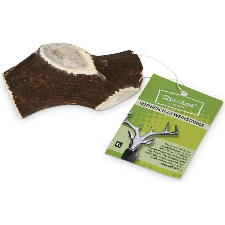 Chewies Geweih-Snack vom Rotwild XL, 250g für Hunde, natürlicher Wildgeschmack, geeignet für alle Lebensphasen