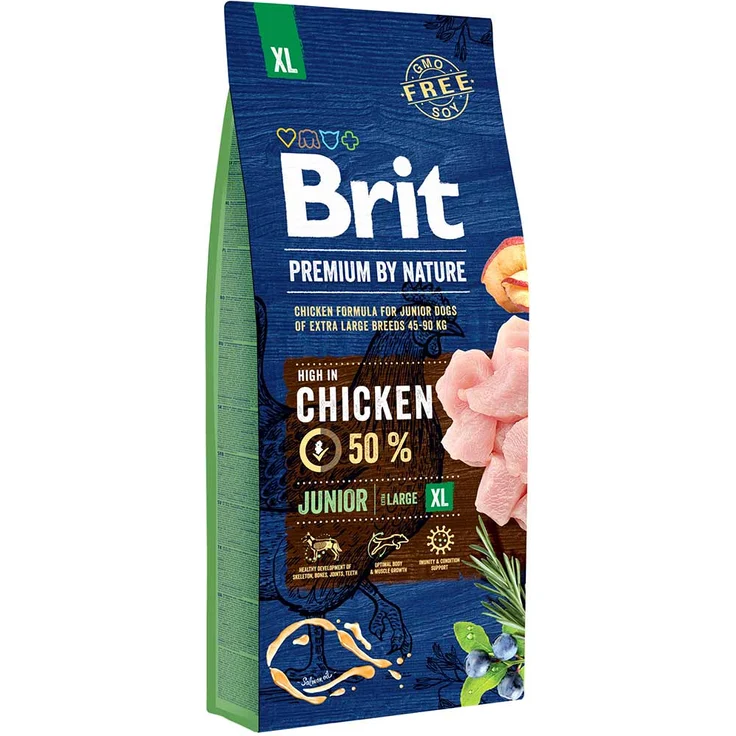 Brit Premium by Nature Junior XL, Hunde-Trockenfutter, nährstoffreiche Mahlzeit, 15kg