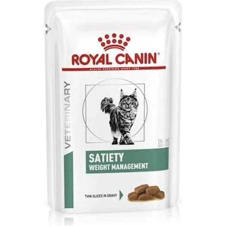 ROYAL CANIN Veterinary Satiety Weight Management, 12x85g, Feuchtfutter zur Gewichtskontrolle mit hohem Proteingehalt für Katzen – Bild 4