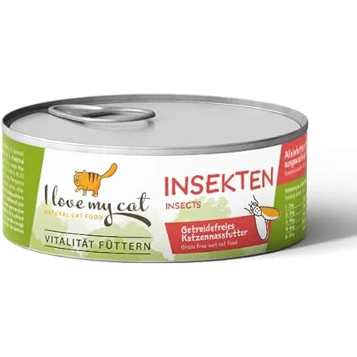 I love my cat NATURAL CAT FOOD I Love My Cat Sparset Insektenprotein, Getreidefreies Trockenfutter 1,2 kg und Nassfutter 6 x 100 g, ohne künstliche Inhaltsstoffe, 60% Insektenanteil – Bild 5