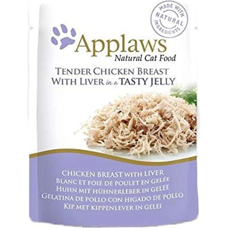 Applaws Pouch, Huhn+Hühnerleber in Gelee, 100% natürliche Zutaten, glutenfreies Katzen-Nassfutter, 70g – Bild 4