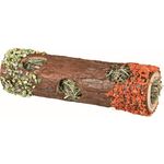 Trixie 60770 Natural Snack Tube Tunnel mit Heufüllung und Hibiskusblüten für kleine Nagetiere und Kaninchen, 20 cm / 25 g