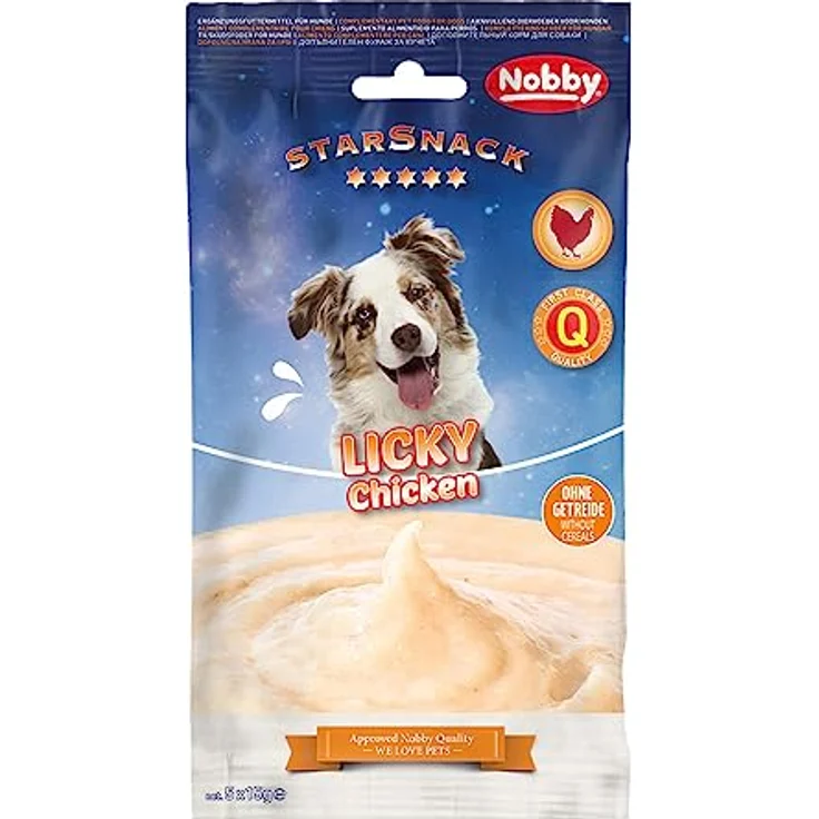Nobby StarSnack LICKY Chicken, Handliche Hundesnacks in 5 x 15 g Portionssachets – Bild 1