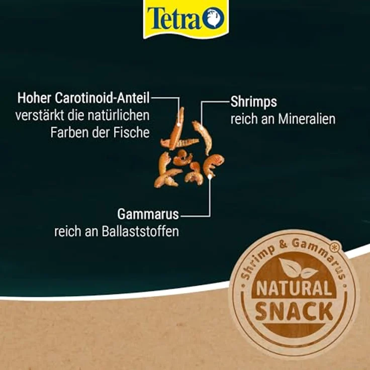 Tetra Pond Shrimp Mix, Snack für Teichfische mit 100% natürlichen Shrimps und Gammarus, reich an Proteinen, 1 L Dose – Bild 3