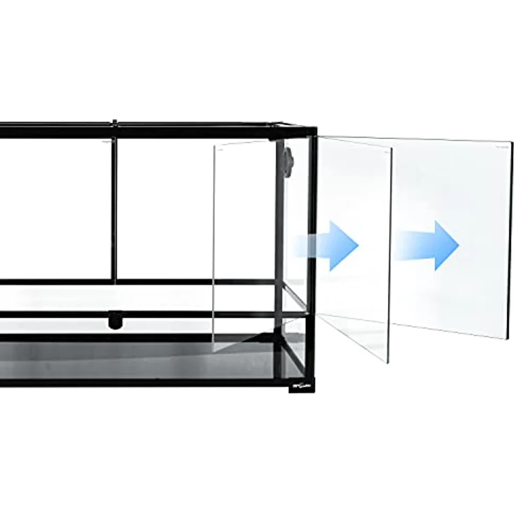 REPTI Zoo Terrarium 90 x 45 x 60 cm, Glas-Terrarium mit Schwenktüre und einzigartiger Frontventilation – Bild 4