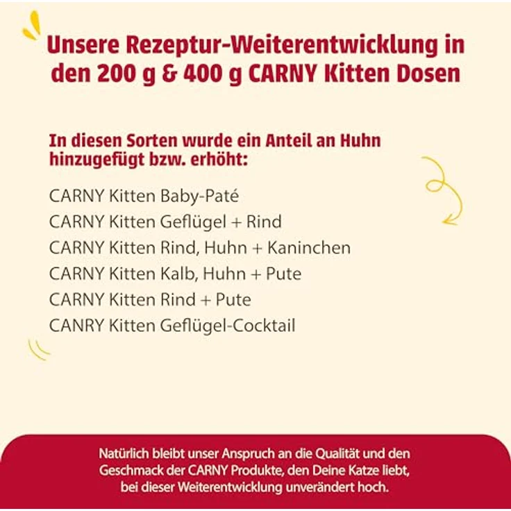 animonda Carny Kitten Rind, Huhn + Kaninchen, Katzen-Nassfutter für wachsende Katzen, 12x200g – Bild 5