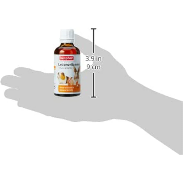 Beaphar Lebensvitamine 50ml, vitaminreiche Nahrungsergänzung für Kleinsäuger, unterstützt das Immunsystem und fördert ein gesundes Fell. – Bild 3