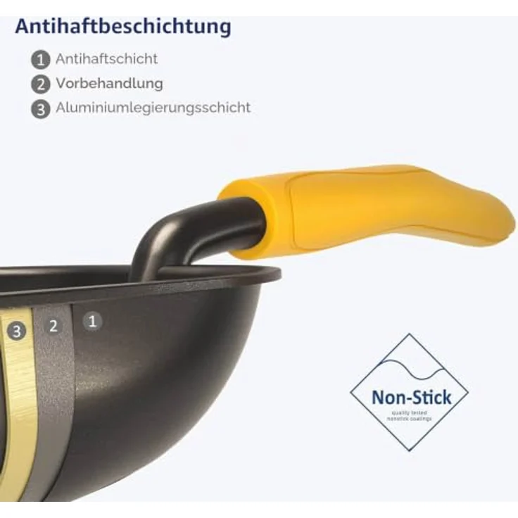 WePet Katzenstreuschaufel, Aluminium-Siebschaufel mit tiefem Schaufelsieb-Design, Länge 35 cm, gelber Griff, Größe L – Bild 2