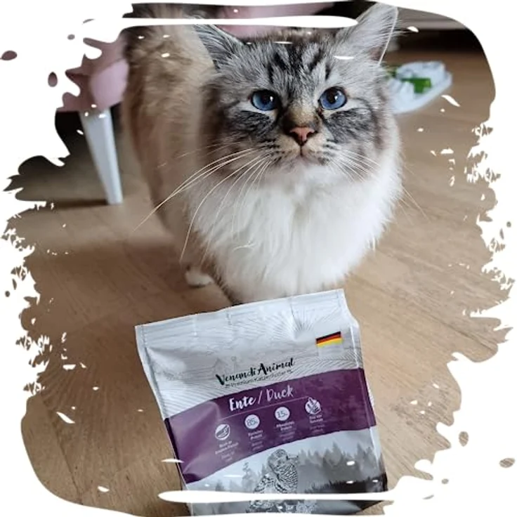 Venandi Animal Premium Trockenfutter für Katzen, Ente, getreidefrei, 4x1,5 kg, MADE IN GERMANY, hoher Fleischanteil – Bild 2
