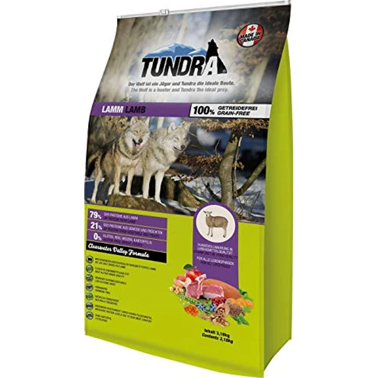 Tundra Trockenfutter Lamm, proteinreiches Hundefutter für alle Lebensphasen, 3,18 kg – Bild 2