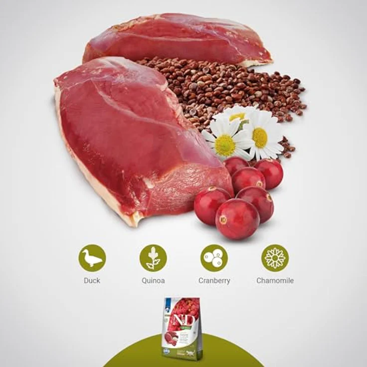 Farmina N&D Quinoa Pellets Katzenfutter, Trockenfutter mit Ente, hochwertigen Vitaminen und natürlichen Antioxidantien, 5 kg – Bild 4