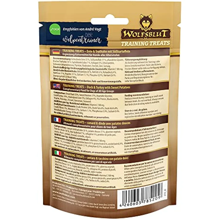 Wolfsblut Wild Duck & Turkey Training Treats, 70 g gesunde Snacks für Hunde mit Wildente und Pute – Bild 2