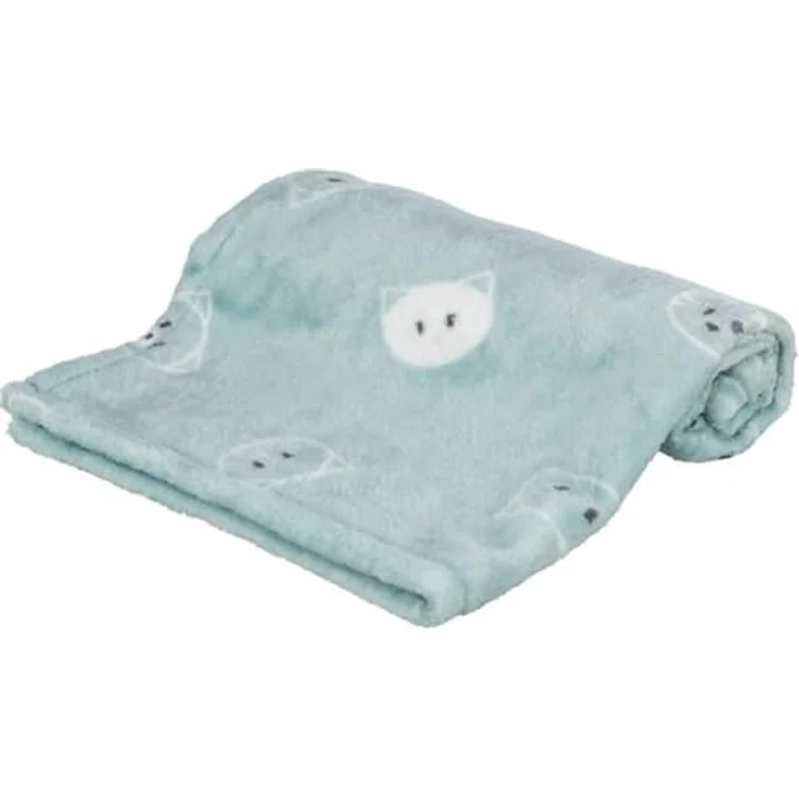 TRIXIE Decke Mimi, Katzendecke aus superweichem Softplüsch, 70 x 50 cm, waschbar, allergikerfreundlich, salbei – Bild 2