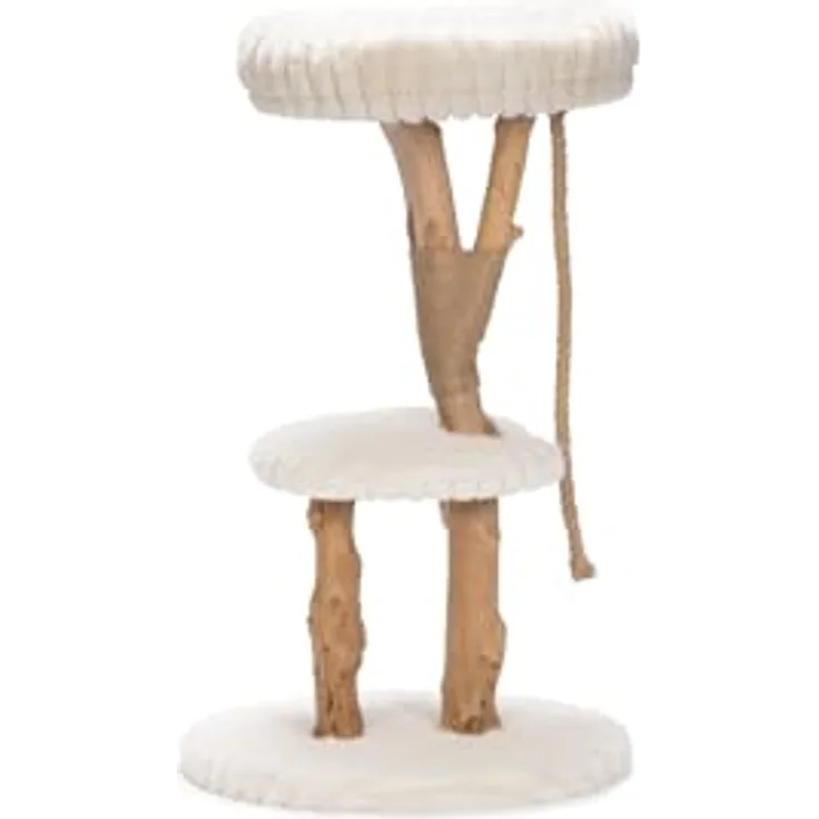 Designed by Lotte Kratzbaum Reya, cremefarben aus Dattel- und Birnbaumholz, für Katzen bis 10 kg