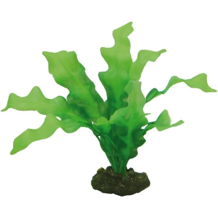 HOBBY Aquariendeko Echinodrus, 20 cm künstliche Aquariumpflanze mit naturgetreuer Bewegung und stabilem Felsen-Bodenständer – Bild 2