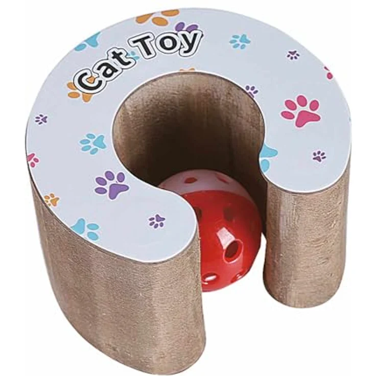 Nobby Karton Katzenkreisel Flex, interaktives Katzenspielzeug aus Wellpappe mit Catnip, 7 x 11 x 11 cm – Bild 2