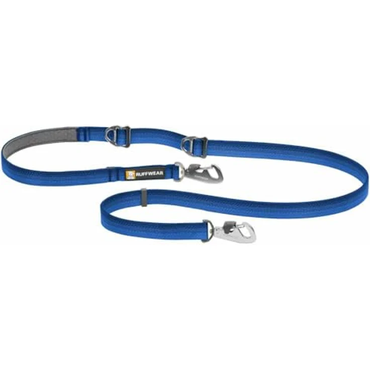 Ruffwear Hundeleine Switchbak Leash Blue Pool, verstellbare Länge mit V-Ringen, leichtes Gurtgewebe – Bild 2