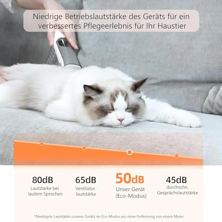AstroPet Hundeschermaschine mit Staubsauger, 5-in-1 Tierpflege-Set für Hunde und Katzen, 2L Behälter, verstellbare Führungskämme für Schnitthöhen von 6 mm bis 28 mm – Bild 4