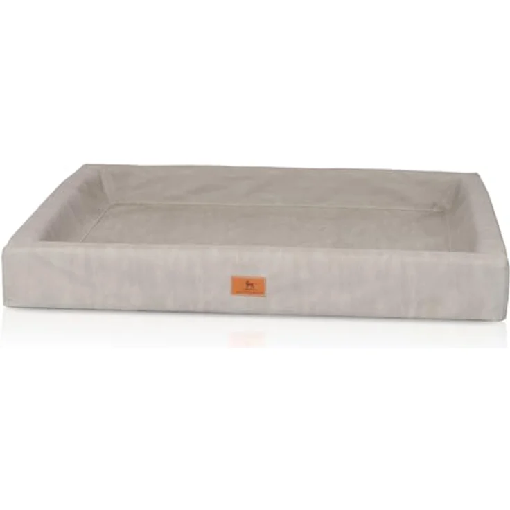 Knuffelwuff Tierbett Hundebett Austin, Orthopädisch, Kunstleder, schwarz – Bild 3