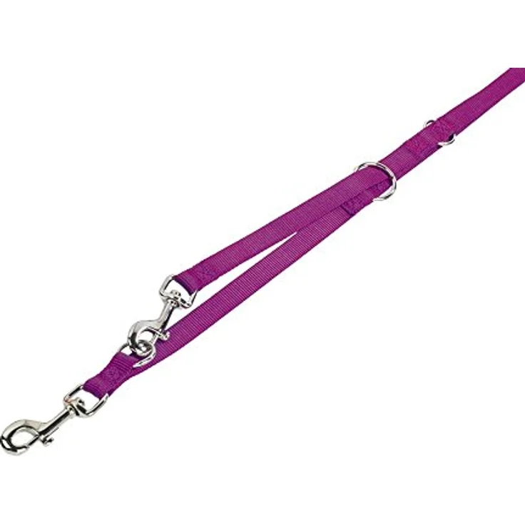 Nobby Führleine Classic, 3-fach verstellbare Nylonleinen, Himbeere, L: 200 cm, B: 15 mm