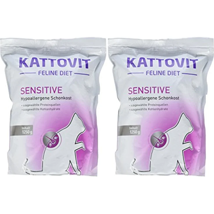 Kattovit Sensitive, Katzen-Trockenfutter 2er Pack (2 x 1.25 kg) mit ausgewählten Protein- und Kohlenhydratquellen – Bild 4