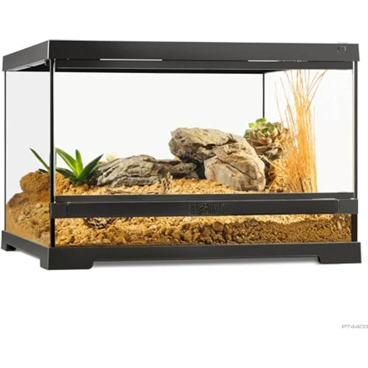 Exo Terra Pro Terrarium Small Low, Glasterrarium 45x45x30 cm mit verschließbarer Fronttür und einstellbarem Belüftungssystem – Bild 1