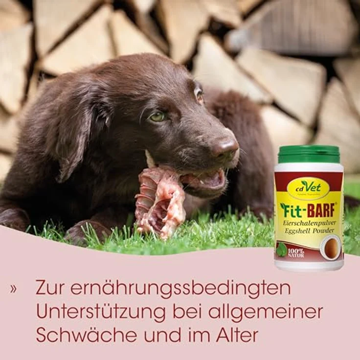 cdVet Fit-BARF Eierschalenpulver, 1 kg, natürliche Kalziumquelle zur Ergänzung bei rohem Fleisch – Bild 8