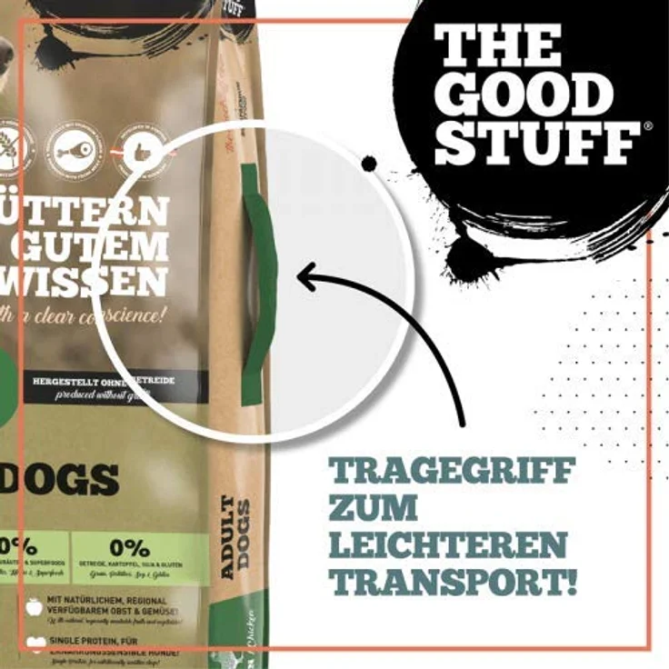 The Goodstuff Puppy und Junior Huhn, Trockenfutter für Hunde bis 14 Monate, 12,5kg, hoher Fleischanteil, reich an Vitaminen – Bild 3