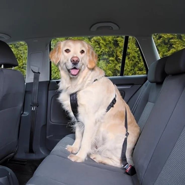 TRIXIE Auto Geschirr Größe L, stufenlos anpassbares Hundegeschirr für große Hunde mit verstellbarem Anschnallgurt, Brustumfang 70–90 cm, schwarz – Bild 4