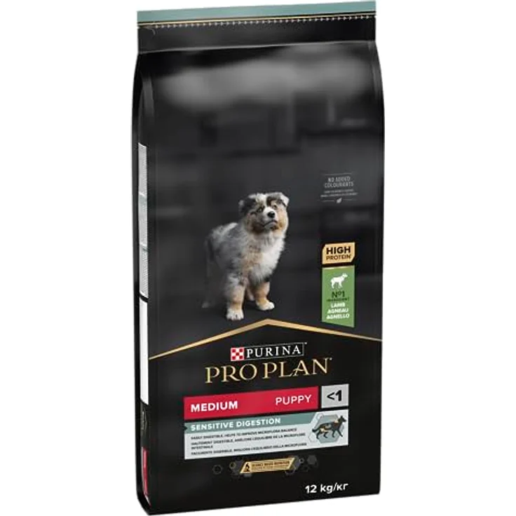 PURINA PRO PLAN Medium Puppy Lamm & Reis Sensitive Digestion, Trockenfutter für welpenmittelgroßer Rassen, Sparpaket 2 x 12 kg – Bild 2