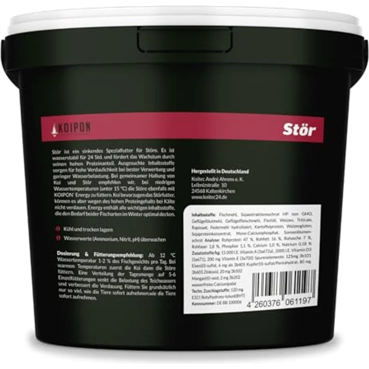 KOIPON Premium Störfutter 6 kg, sinkend, 6 mm Pelletgröße, für optimales Wachstum im Gartenteich – Bild 2