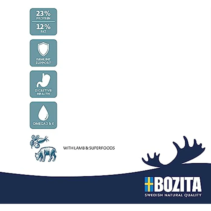 Bozita Original Adult Sensitive Digestion, Trockenfutter für Hunde mit Lamm und Reis, 3kg – Bild 4