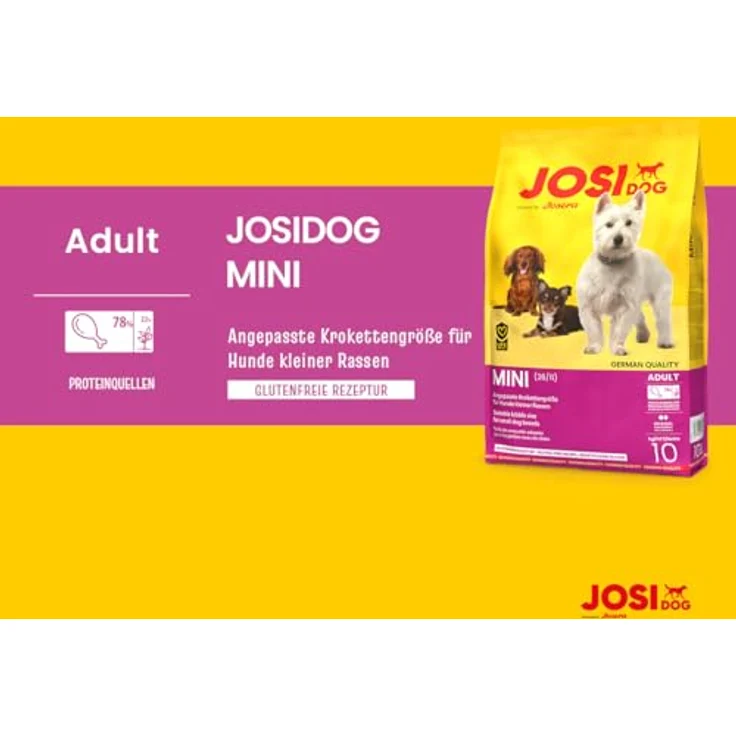JosiDog Mini Trockenfutter, Sparpaket 2 x 10 kg, glutenfrei, reich an Proteinen und Antioxidantien, für kleine Hunde – Bild 3