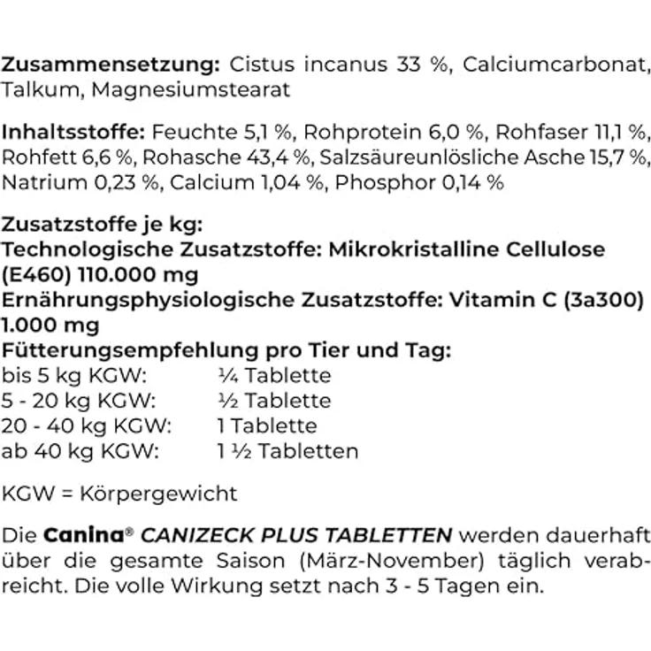 Canina Canizeck Plus Tabletten, 180 g, Immunstärkende Vitamine für Hunde mit Pflanzenkraft – Bild 3