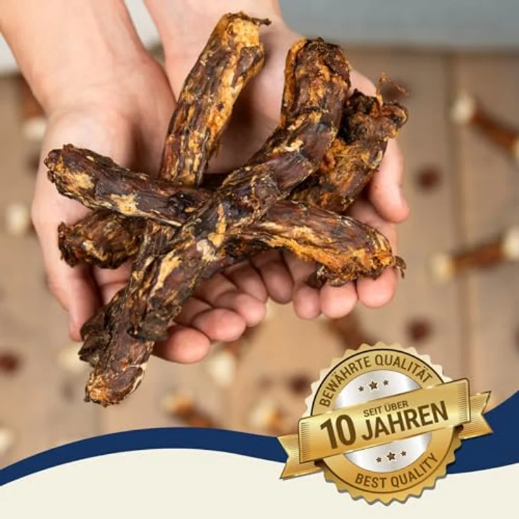 Lyra Pet® Entenhälse, 1 kg naturbelassener Kausnack, fettarm, proteinreich und gut verträglich für Hunde, 100% Natur, reich an Kalzium & Proteinen – Bild 4