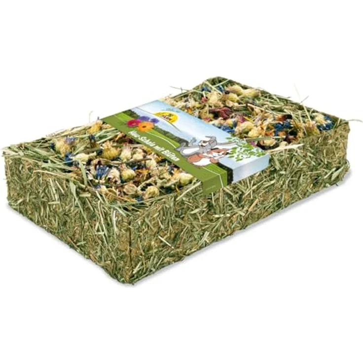 JR Farm JR Heu-Schale mit bunten Blüten, 100 g für Zwergkaninchen und Nager – Bild 2