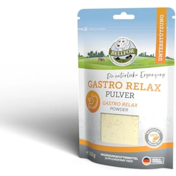 Bellfor Sparset für Hunde mit Verdauungsproblemen, Gastro Relax Pulver 80g + Shiimun Gastro Pulver 50g, natürliche Ergänzungsfuttermittel ohne künstliche Zusätze – Bild 5