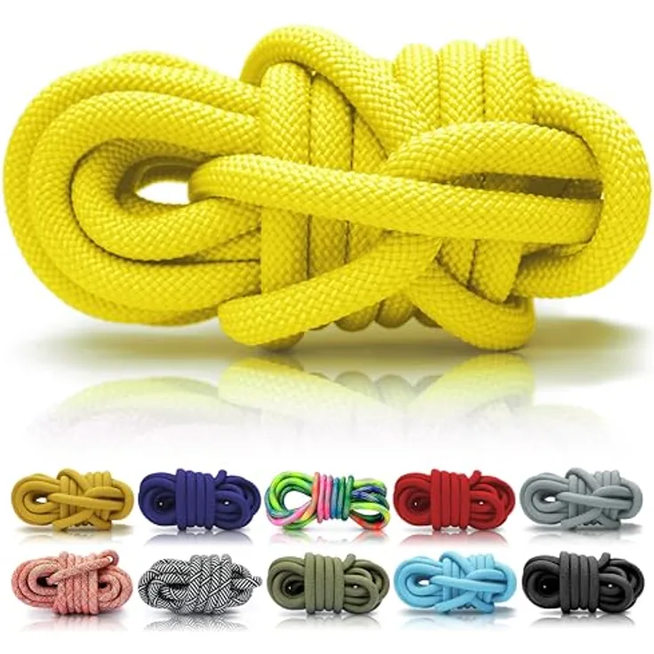 Ganzoo PPM Seil 5 m, geflochtenes Polypropylen Tau, 10 mm Stärke, gelb, für DIY Hunde-Leinen, Halsbänder und Bastelprojekte
