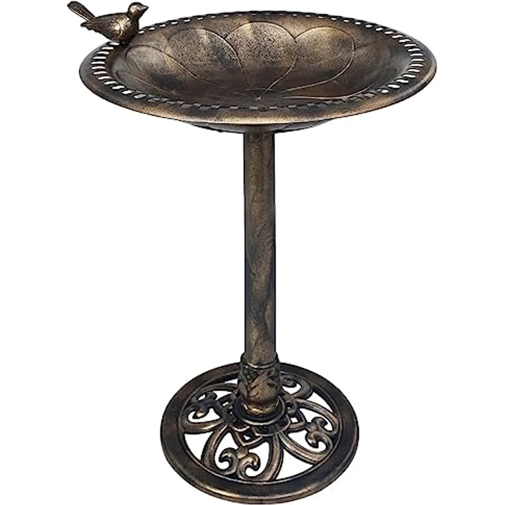 vidaXL Vogelbad Bronzen Kunststoff – Bild 2