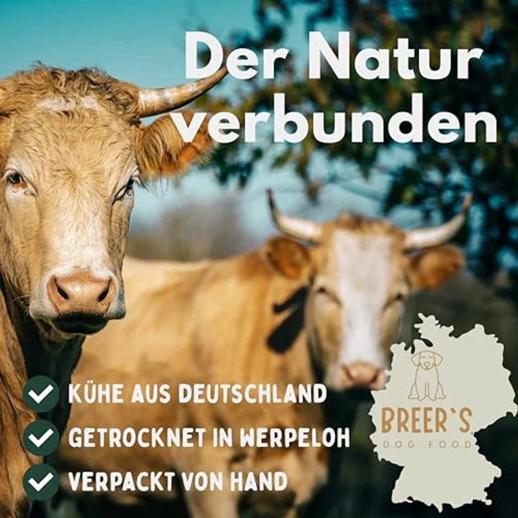 Hunde Helden BREERs Rinderdörrfleisch Trockenfleisch für Hunde, 15 cm Rinderschlund, 1 kg, natürlicher Kauartikel für große & kleine Hunde, getrocknet in Deutschland – Bild 5