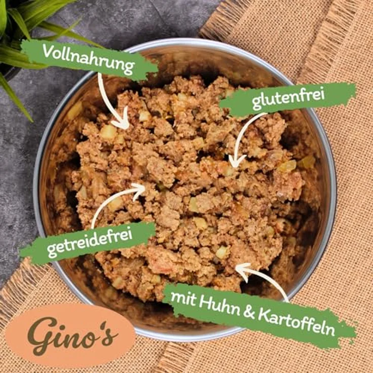 Lyra Pet Lecker.Pet® Hundefutter Nassfutter Mix, 18 x 400 g, Gino's, Josie's & Luna's, ohne Getreide & Zuckerzusatz, reich an Proteinen, magenfreundliche Rezeptur – Bild 2