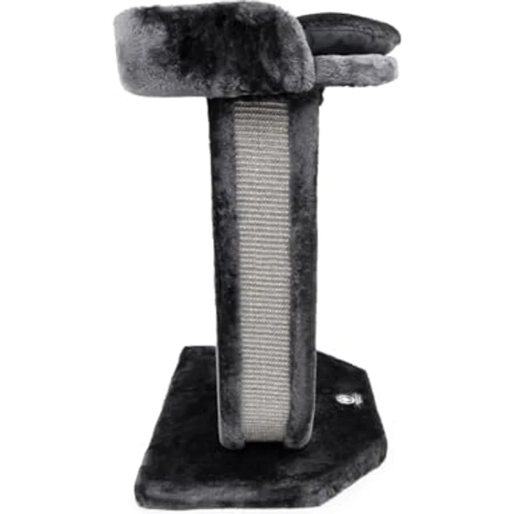 CanadianCat Company Kratzstamm Unique, anthrazit, U-Form mit hochwertigem Kratzteppich und bequemer Liegefläche, ca. 50 x 40 x 73 cm – Bild 5